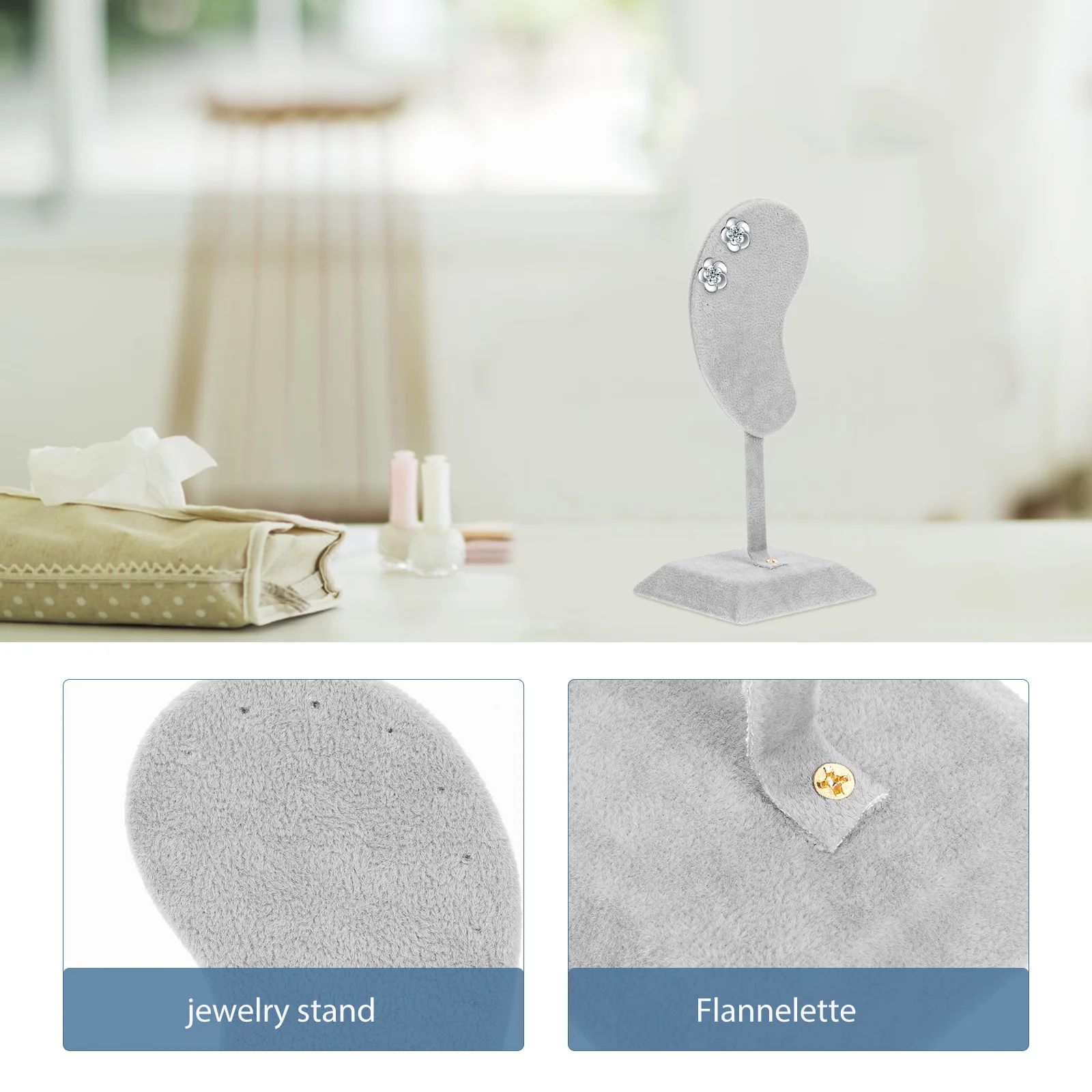 حامل عرض القرط منظم على شكل الأذن لأقراط الأذن ورف عرض المجوهرات لمعرض تجارة التجزئة المنزلية