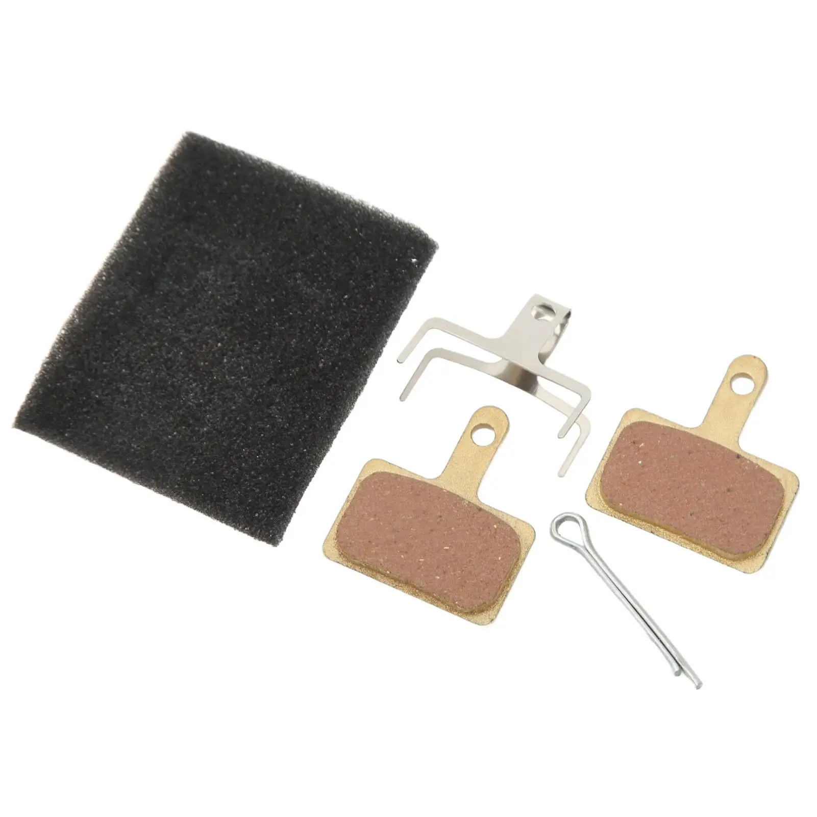 Mountain Bike Disc Brake Pads Semi Metallic Anti Wear Force Balanced 2 Pairs for Durable for riding Performance