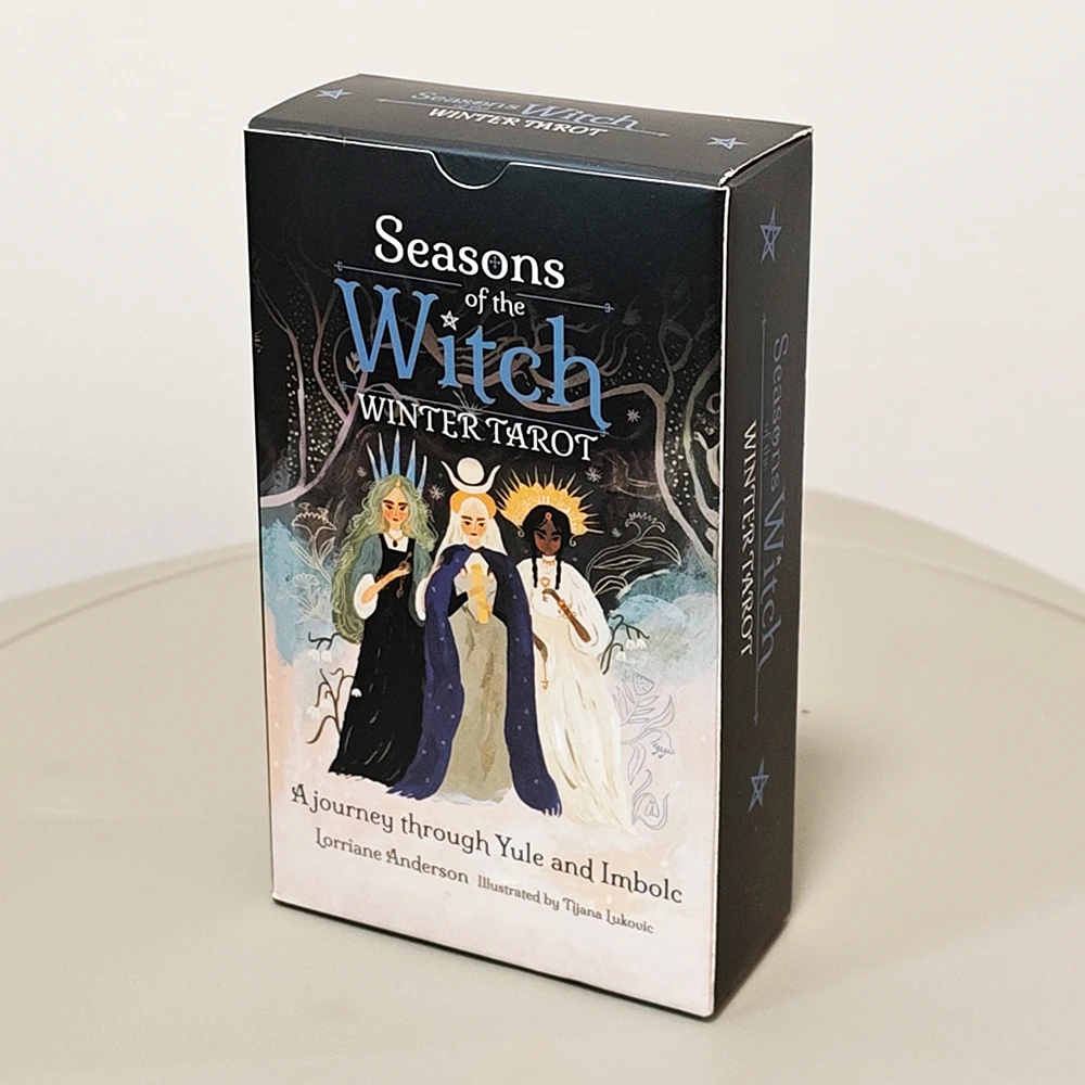 

Времена ведьмы: Зимняя колода Таро, путешествие через йлу и имбольк 78 карт 12*7 см, напечатанные на двойном тисненом картоне