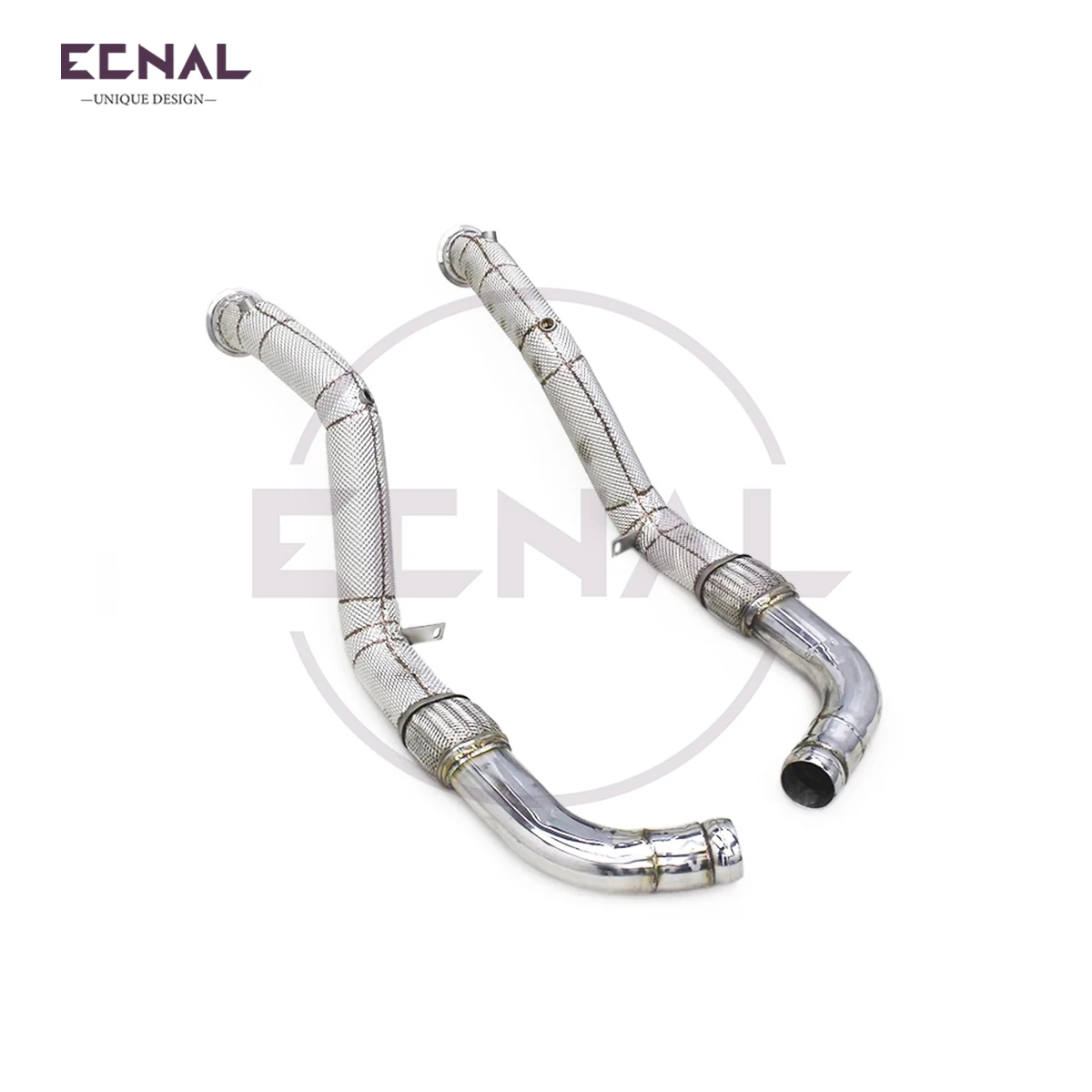 Ecnal Exhaust Downpipe for Bentley Flying Spur Continental GT W12 6.0T High Quality SS304 Exhaust Pipe with Catalytic Converter