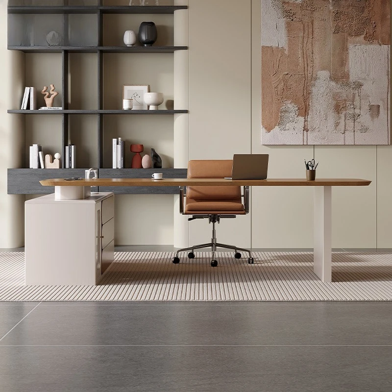 Boss desk and chair combination computer desk workbench desk solid wood business office