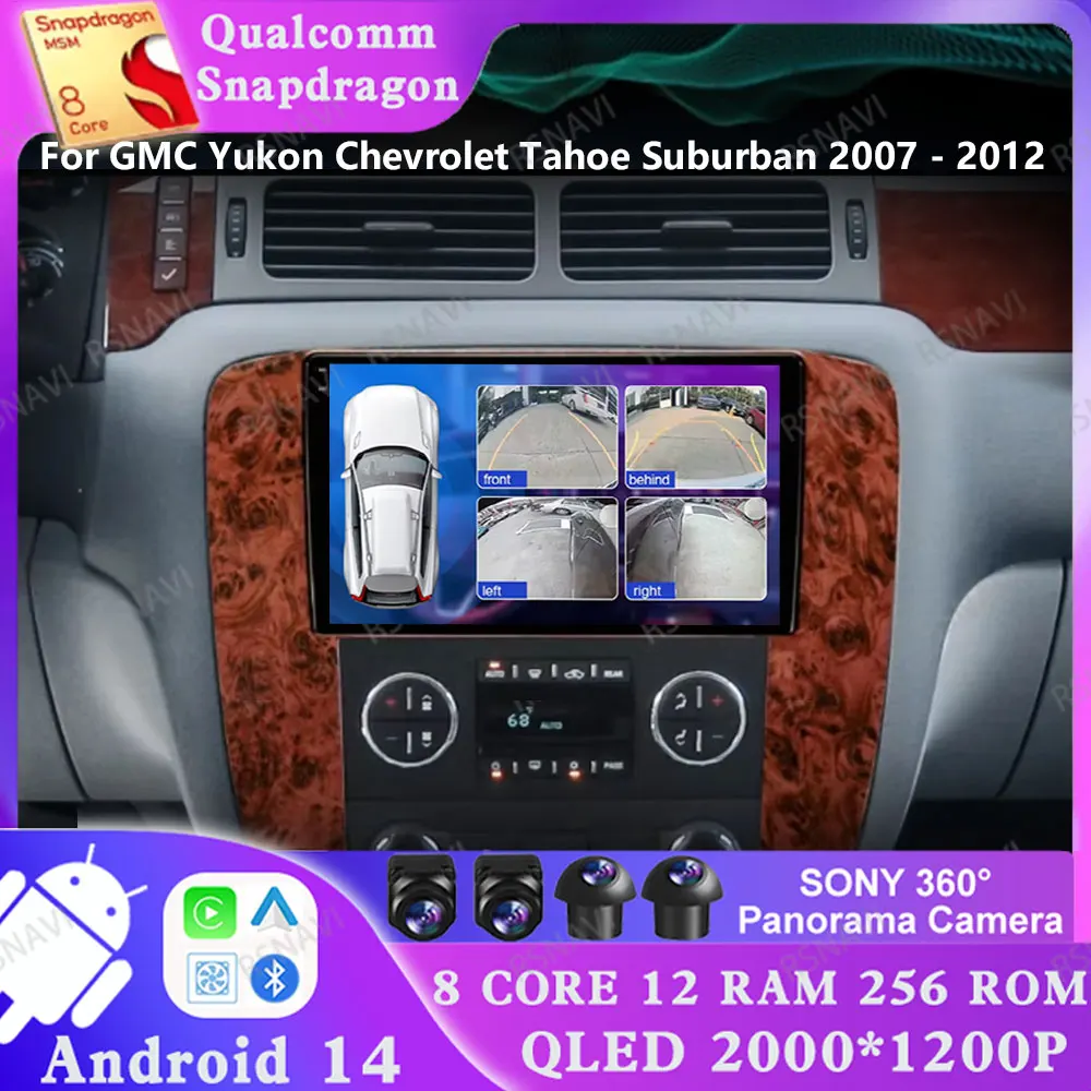 

Android 14 For GMC Yukon3 GMT 900 2006 - 2014 For Chevrolet Tahoe3 GMT900 2006 - 2014 For Chevrolet Silverado2 GMT901 2007 -2013