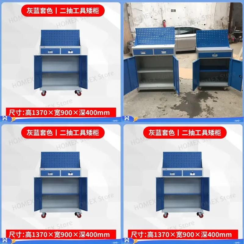 Industrial Mobile Tool Cabinet Heavy Duty Metal Storage Cart with Wheels Workshop Hardware Organizer Auto Repair Trolley Box
