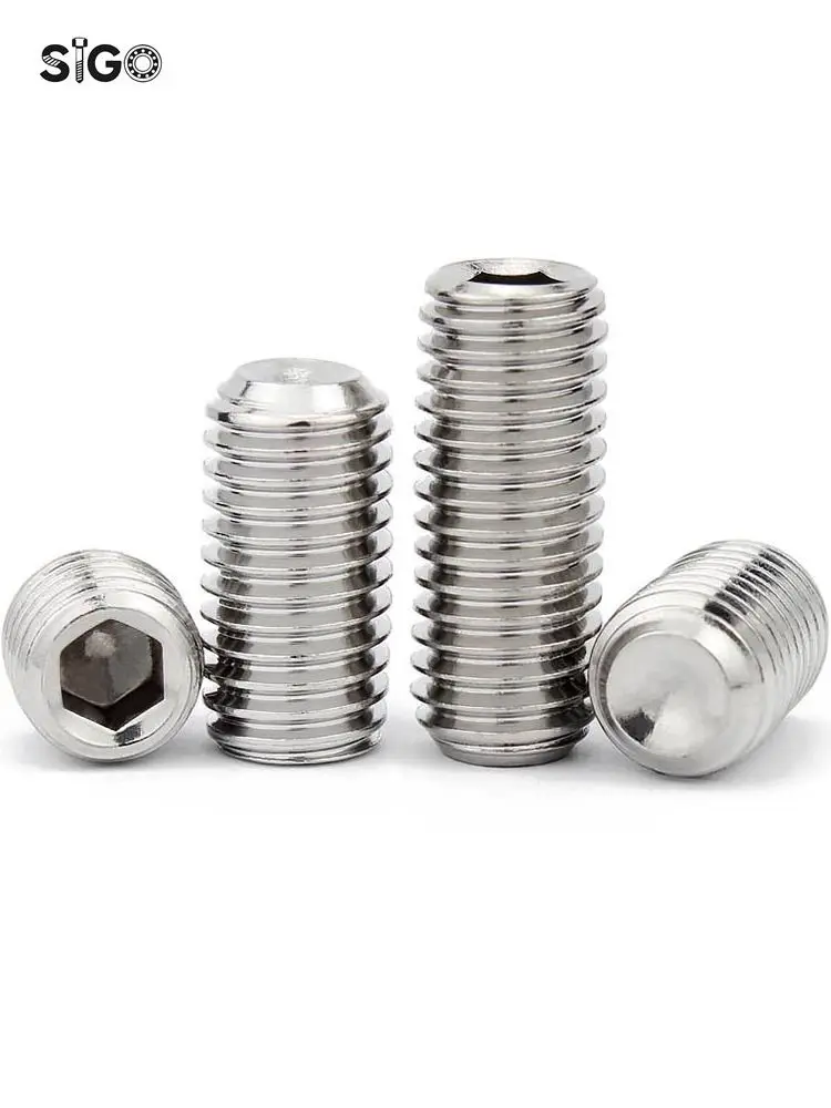 1/50pcs Unc Unf 2# 4# 5# 6# 8# 10# To 5/8-11 304 Stainless Steel Hex Hexagon Socket Allen Cup Point Grub Headless Bolt Set Screw