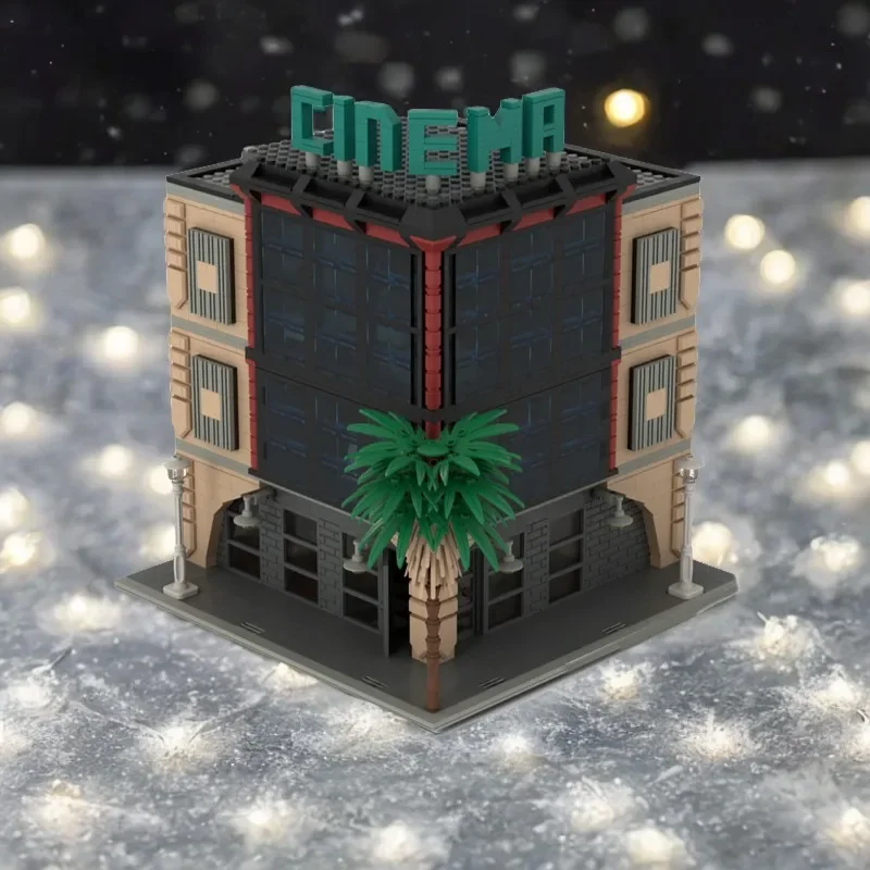 

Сборная модель современного кинотеатра 2569 шт., включает в себя итальянский ресторан и две кинозалы, для игроков в возрасте от 12 лет и выше блоков.