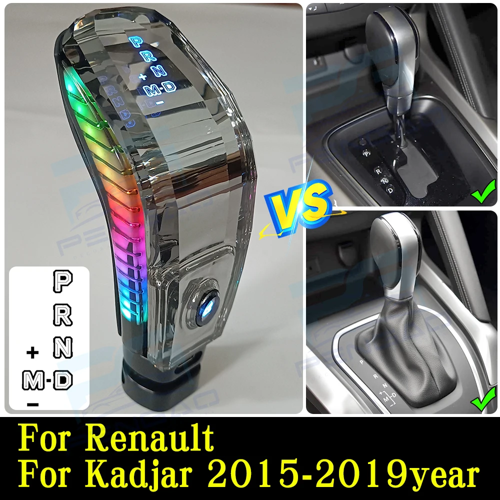 

Upgraded Crystal LED Light Gear Shift Knob For Renault Kadjar 2015-5019 Interior car automatic transmission parts modification