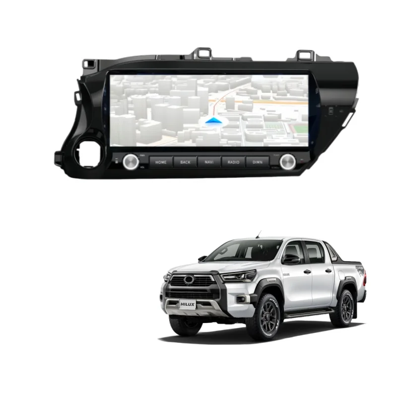 12.3'' QLED HD Car GPS Navigation for Hilux 2015-2023 Android Multimedia Wired CarPlay Android Auto 128GB ROM RGB DVB DSP