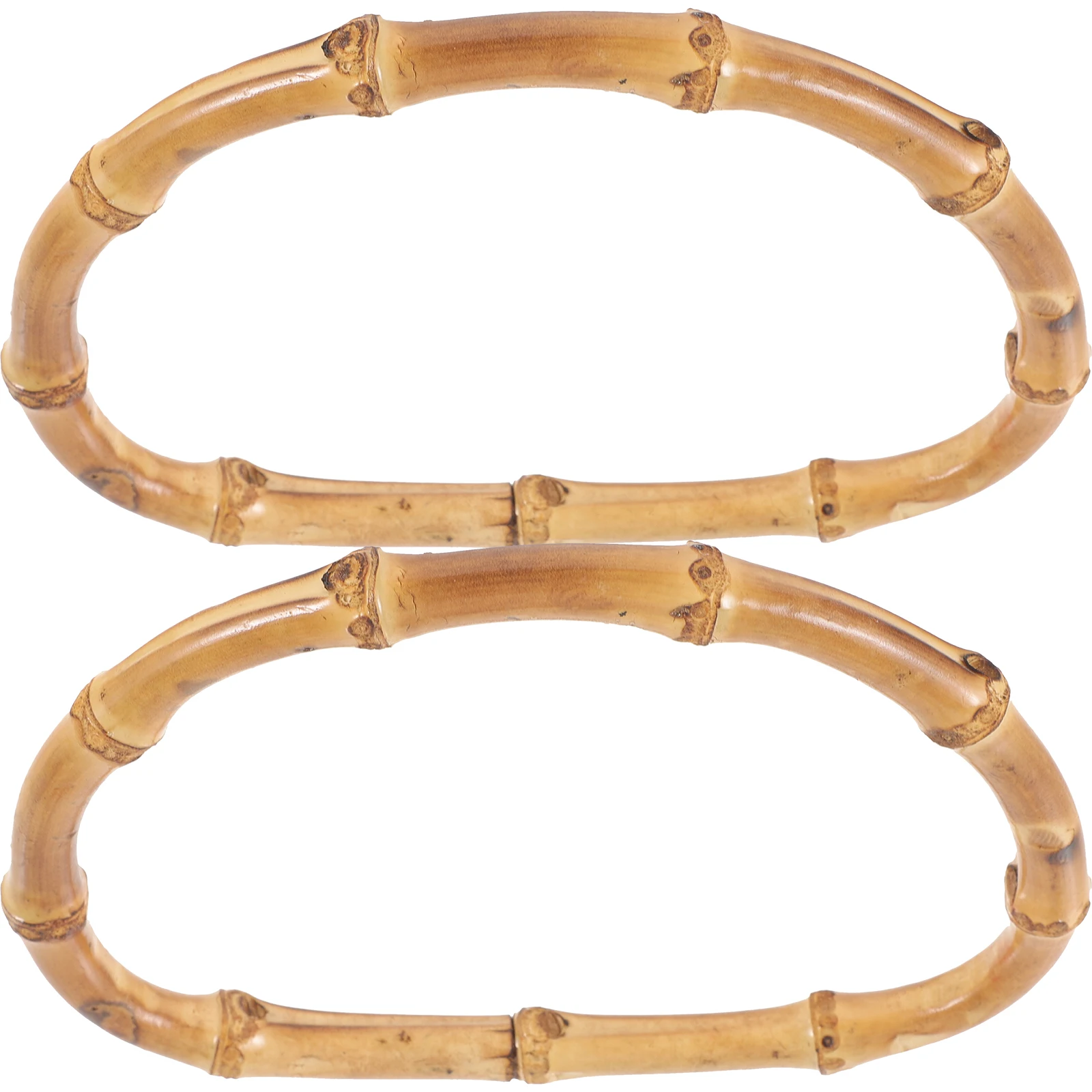 

2Pcs Bamboo Bag Handles Simple Elegant U-Shaped Reusable Purse Handbag Grip for Tote Straw Bag Decoration DIY Supplies