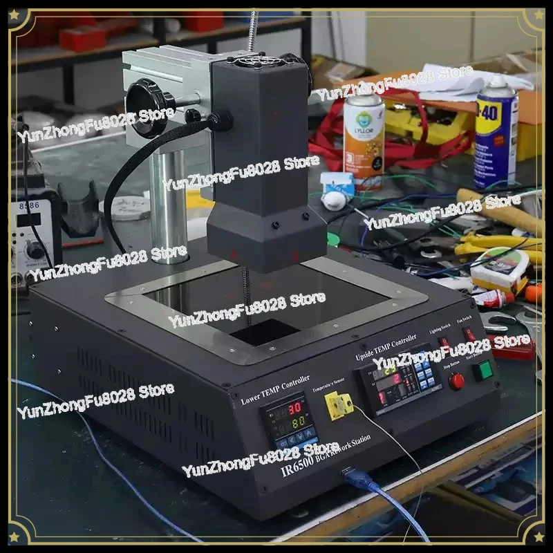 

Customised 2 Zones IR6500 V.2 BGA Rework Station Infrared Soldering Machine for Game Console Chip PCB USB Port Repair