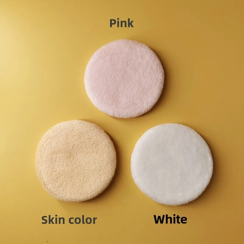 5 個ルースパウダーメイクアップパウダースエードパフ植毛ルースパウダーパフハニーパウダーパフドライパウダーメイクアップ
