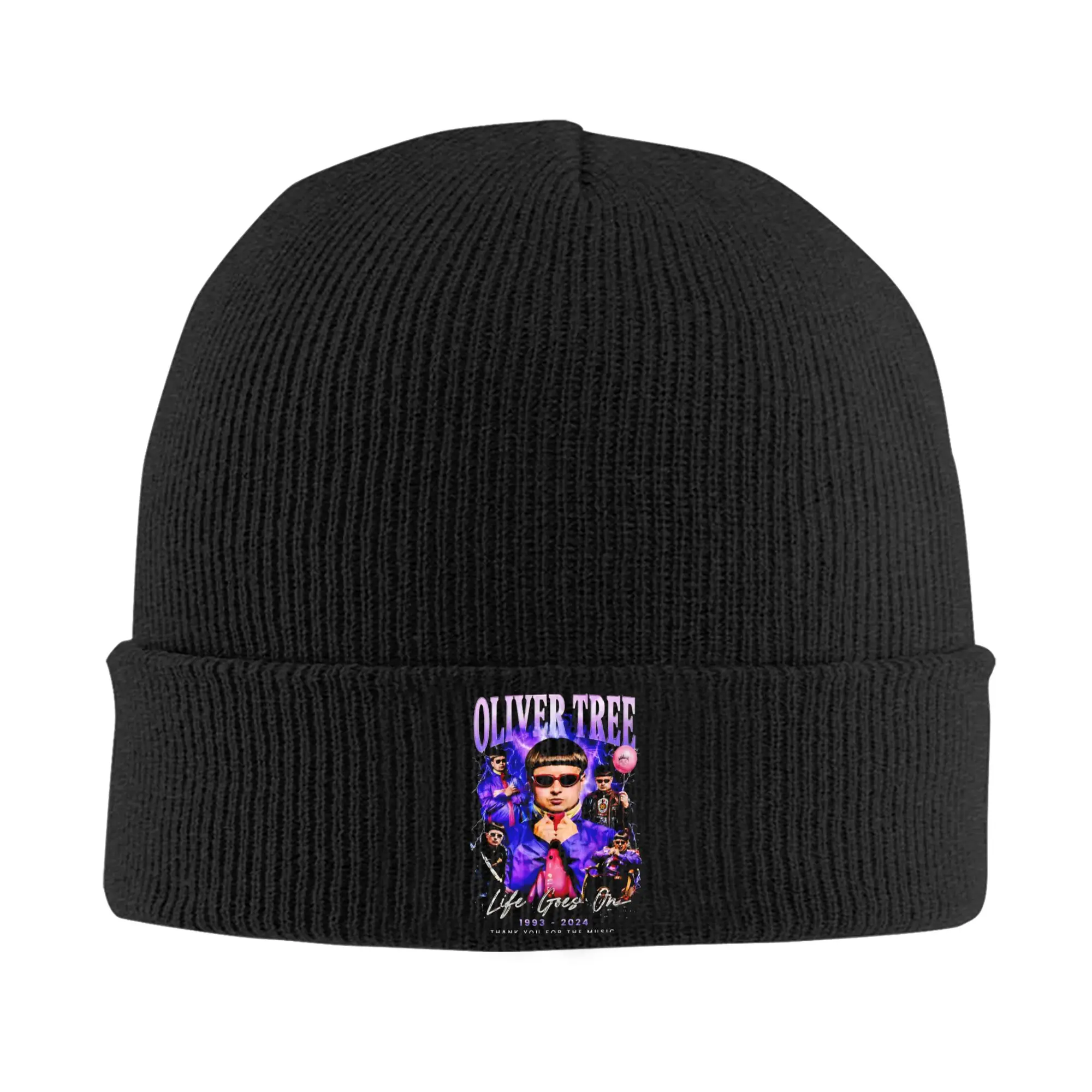 In Memory of Oliver Tree Hats Autumn Winter Beanies Fashion  Caps Female Male Acrylic Knitted Caps