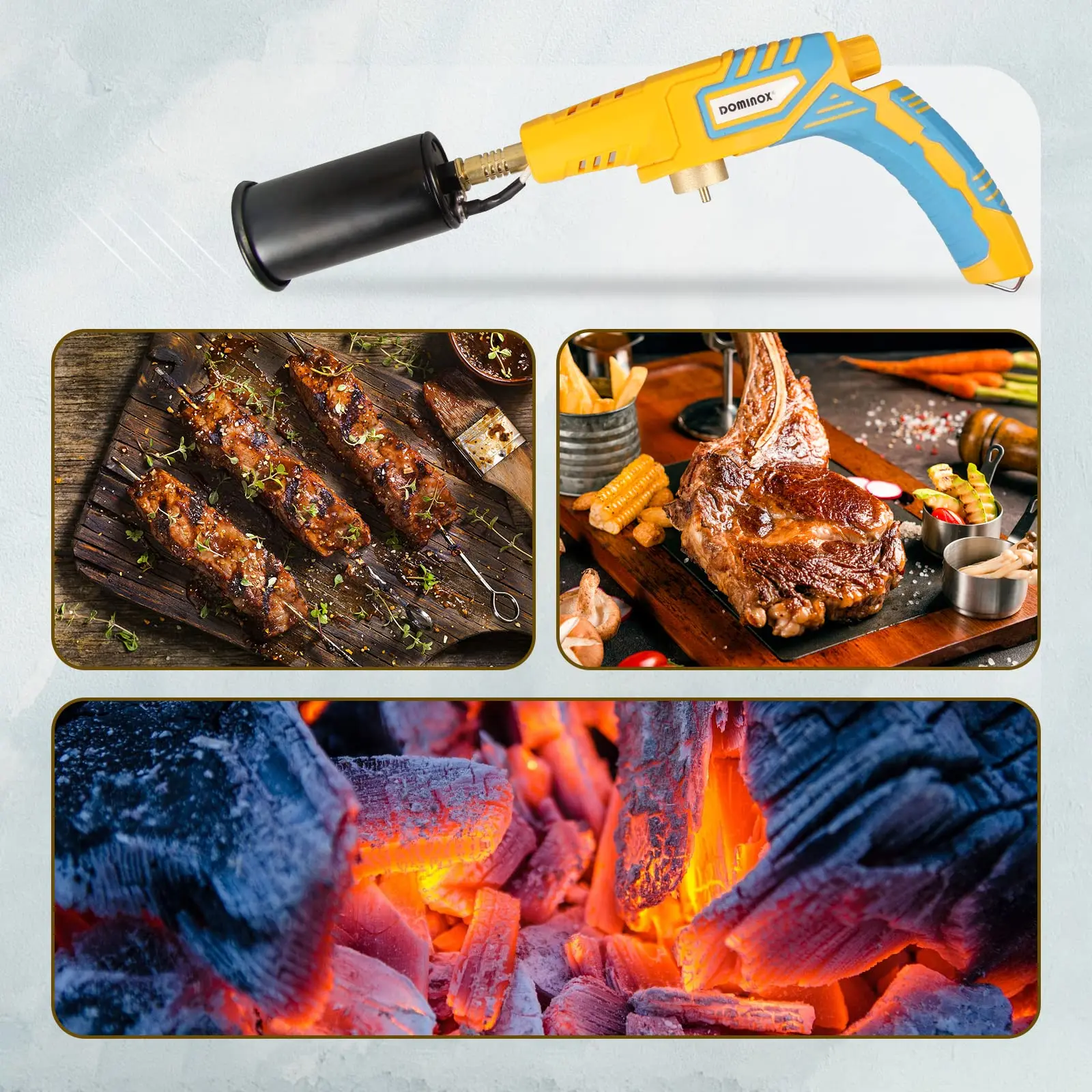 POWERFUL Cooking Torch - Creme Brulee Torch - Food Torch - Sous Vide - Culinary Torch - Propane Torch for BBQ Searing Steak, Cre