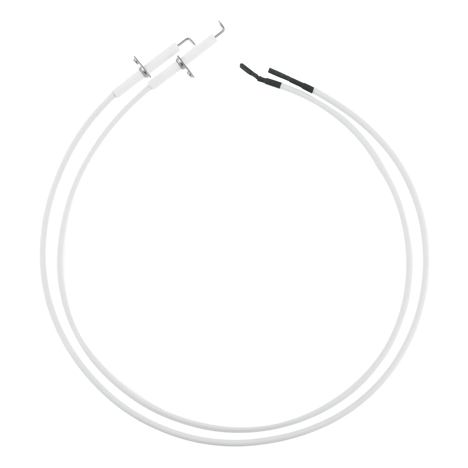 2Pc Ceramic Igniter Electrode w/700 mm Ignition Spark Plug Wire Used Push Button Piezo Igniter for Gas Grill /Fire Pit/Fireplace