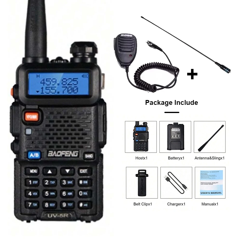 Baofeng UV-5R USB Lange Afstand Dual Band Ham Amateur Met Vhf Uhf Fm CB 128CH 2200mAh draagbare handheld lange afstand tweewegradio