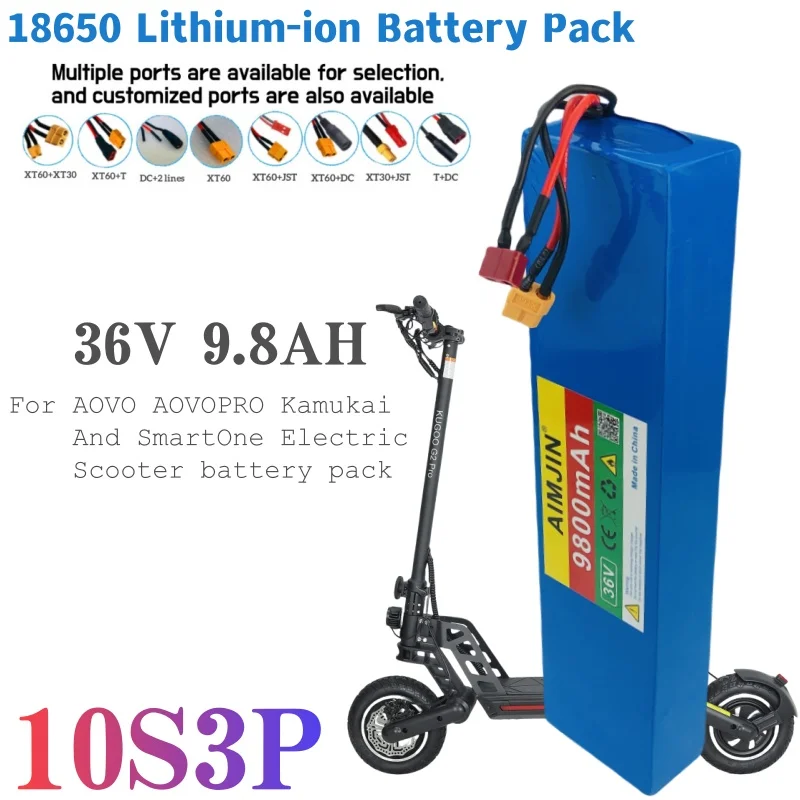 36V 9.8AH 18650 10S3P Electric Skateboard Battery Kugoo M2 Built-in Smart BMS Power 500W