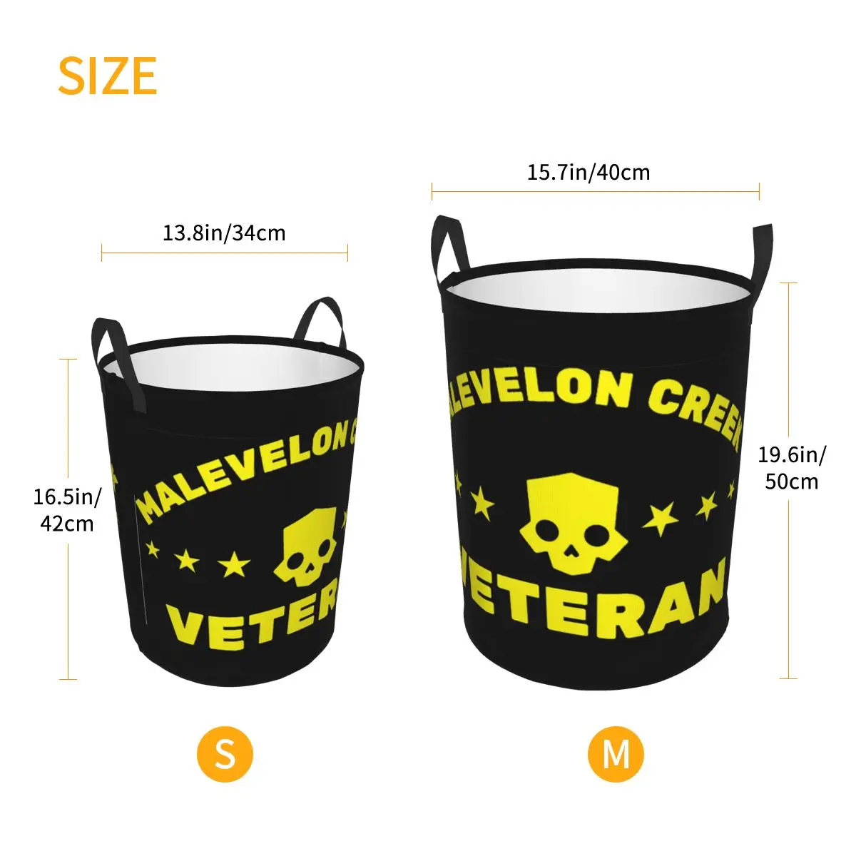 Helldivers Malevelon Creek Veteran Folding Laundry Baskets Dirty Clothes Home Organizer Large Waterproof Bag For Home Kids