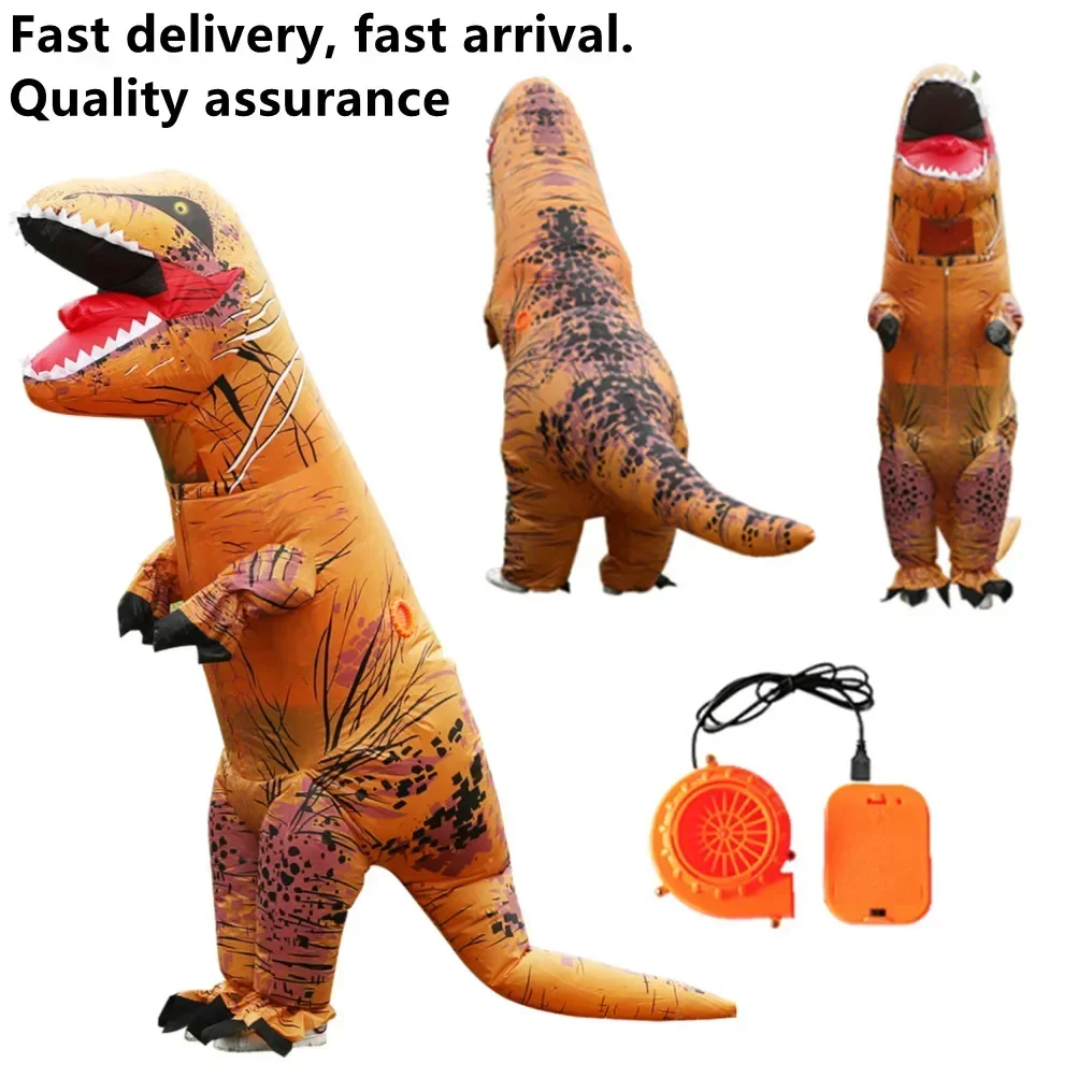 T-REX Dinosaurus Opblaasbare Kostuum Feest Cosplay Kostuums Fancy Mascotte Anime Halloween Kostuum Voor Volwassen Kinderen Dino Cartoon Pak