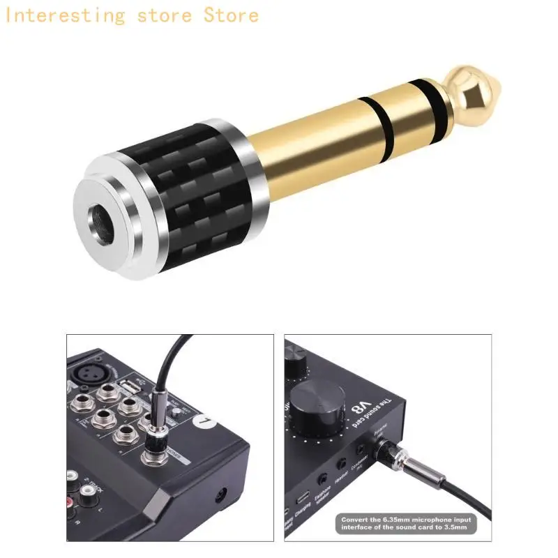 Kopfhörer-Stecker-Konverter-Adapter 3,5 mm auf 6,35 mm Metallstecker 6,35 auf 3,5 55KC – Detail 10