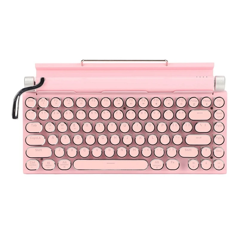 83 Keys Gaming Keyboards Retro Typewriter Keyboard Wireless Bluetooth Keyboard USB Mechanical Punk Keycaps For PC