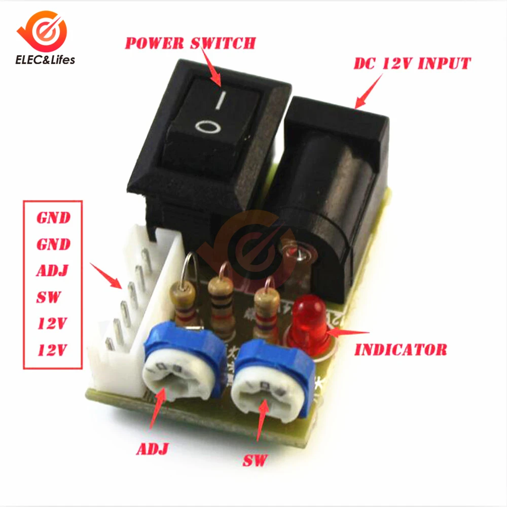5 uds 12V Mini CCFL probador inversor LCD TV reparación de pantalla de ordenador portátil lámpara de retroiluminación prueba interruptor de palanca LCD inversor tubo LCD