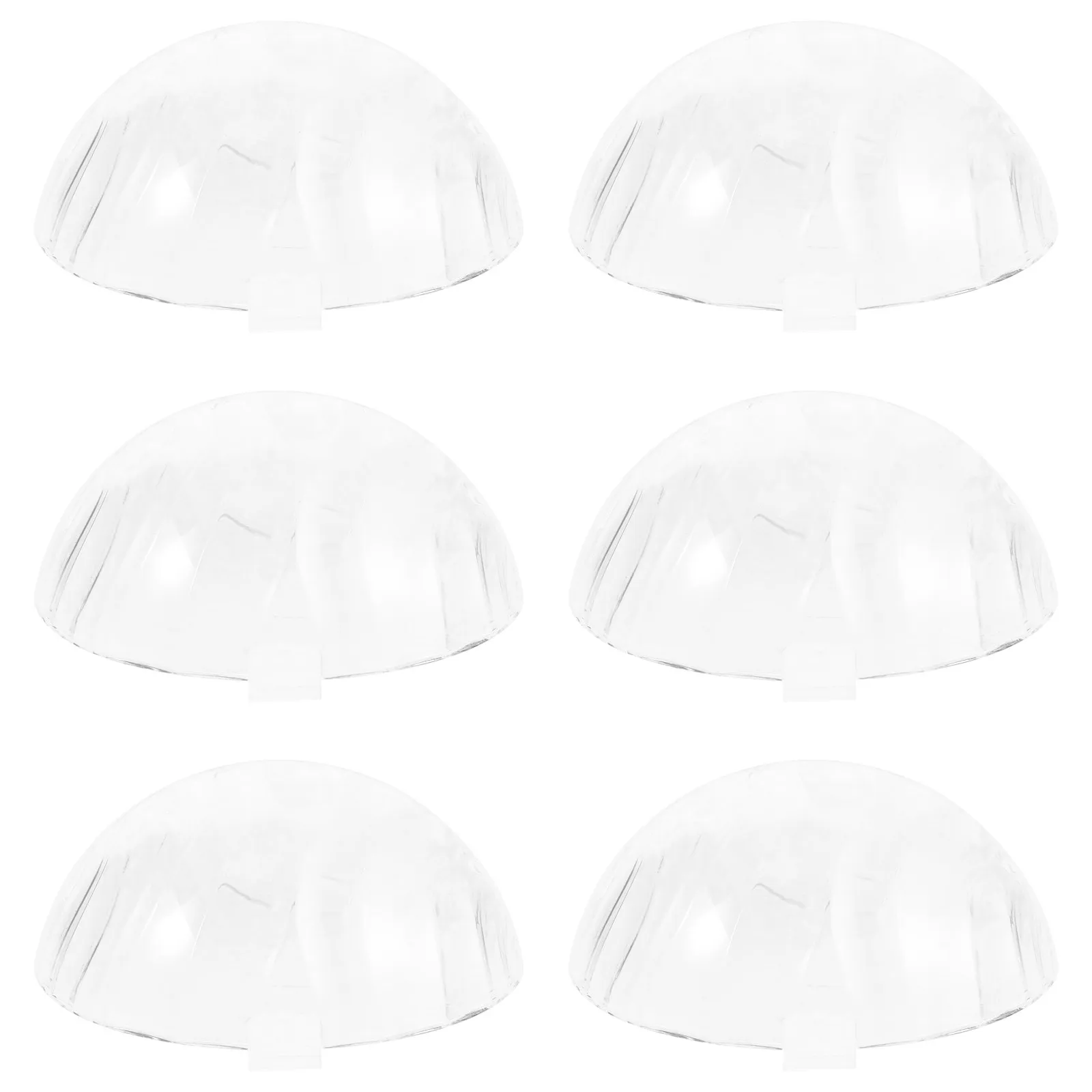 6Pcs Transparent Plastic Projection Lamp Shade Dome Replacement D75mm Clear Diffuser Cover for Ceiling Projection Lighting