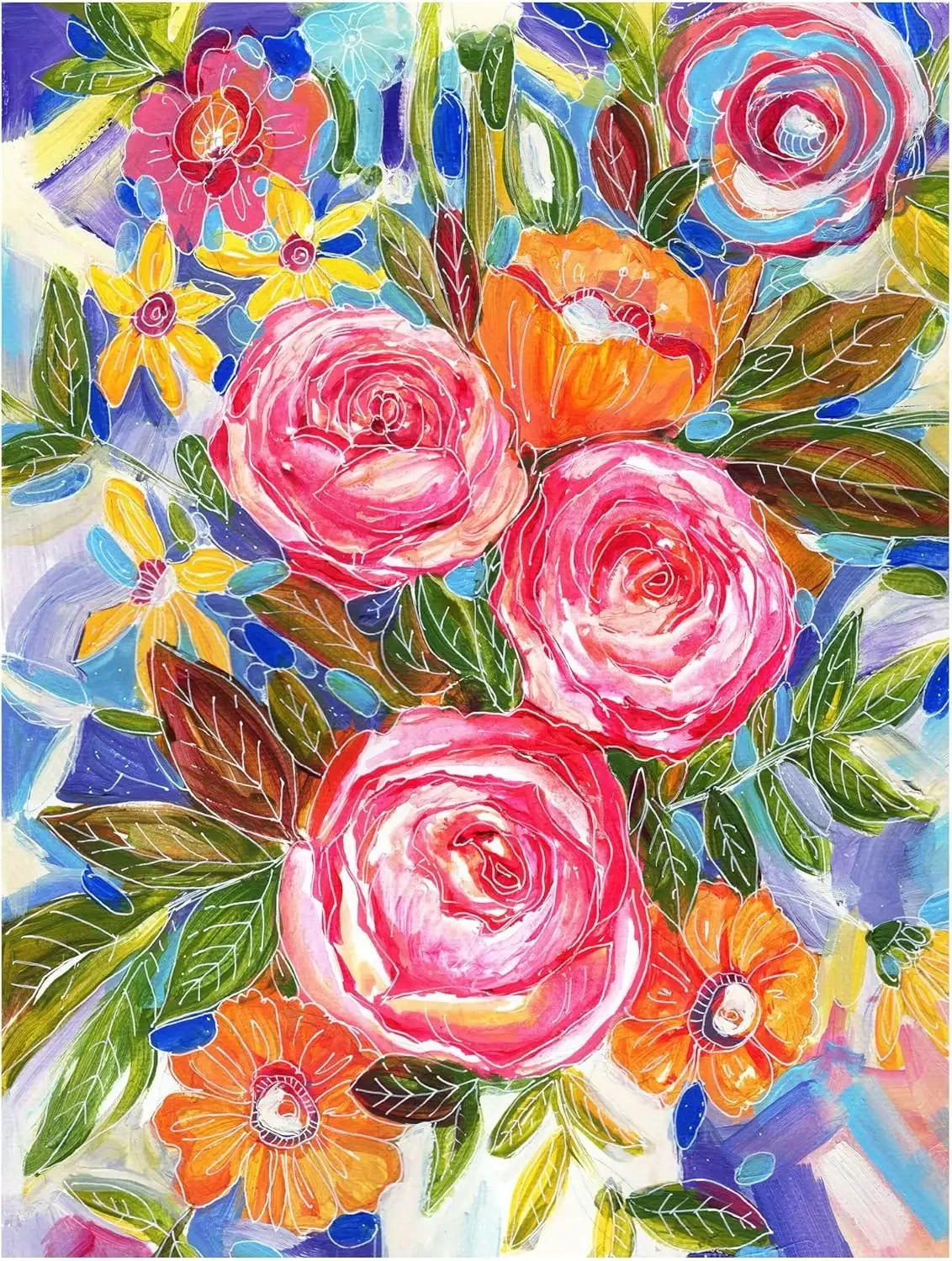 

Jigsaw Puzzles for Adults 1314/520/120pcs Rose Oil Painting Wooden Puzzles for Gameroom Bedroom Home Decor Birthday Party Gift