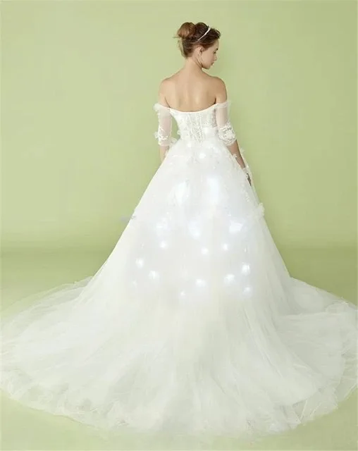 Vestido de novia luminoso Led de nuevo diseño