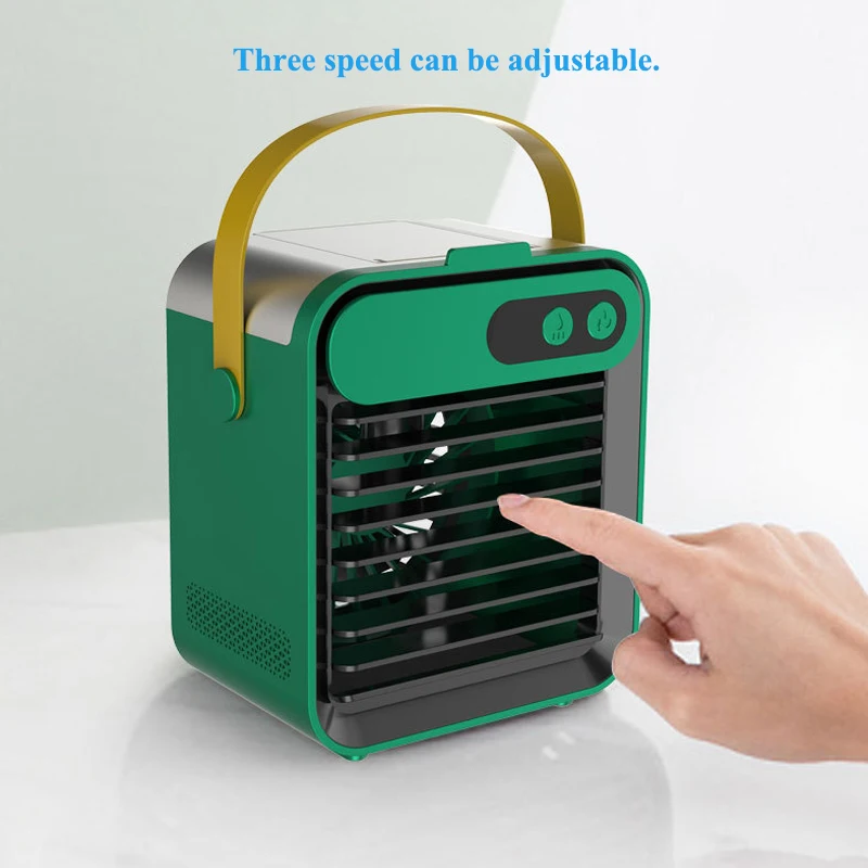 Мини-вентилятор-кулер для офиса, USB, портативный, 3-скоростной, для личного пространства, водяное охлаждение для дома