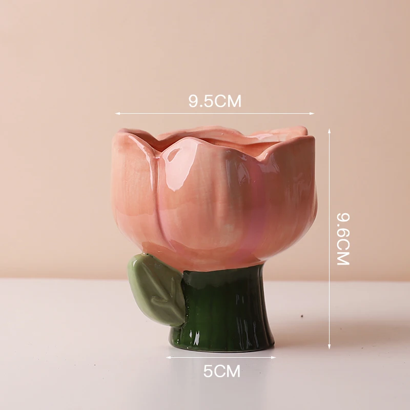 Creative Flower Shape Plant Pot Ceramic Pots For Flowers Cartoon Elephant Dinosaur Succulent Pot Cute Home Decor Maceta Casa