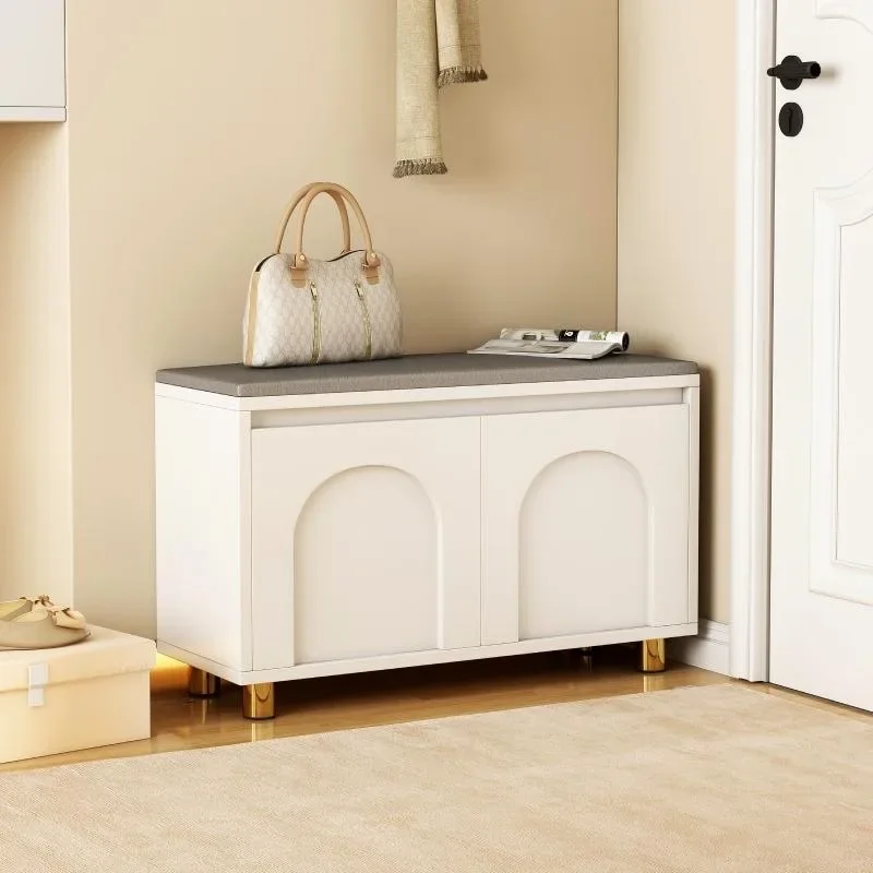 

French Cream Style Shoe Changing Stool Can Be Sat At The Door of The Home, Shoe Cabinet and Stool squatty potty shower seat