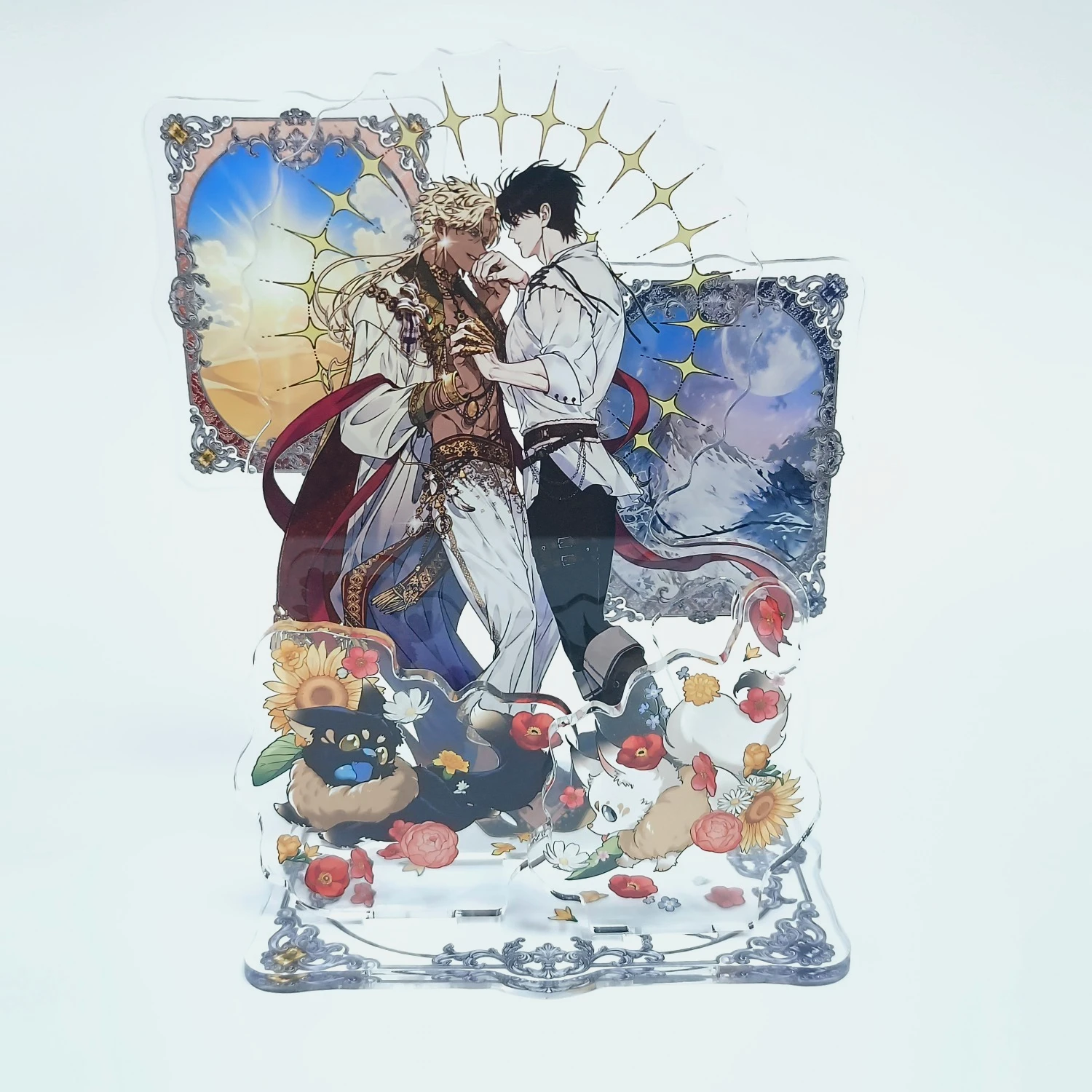 The Blossom of The White Night BL Yaoi Manhwa Schlüsselanhänger Acryl-Ständer Anime Sammlerstück Geschenk Schreibtischdekoration