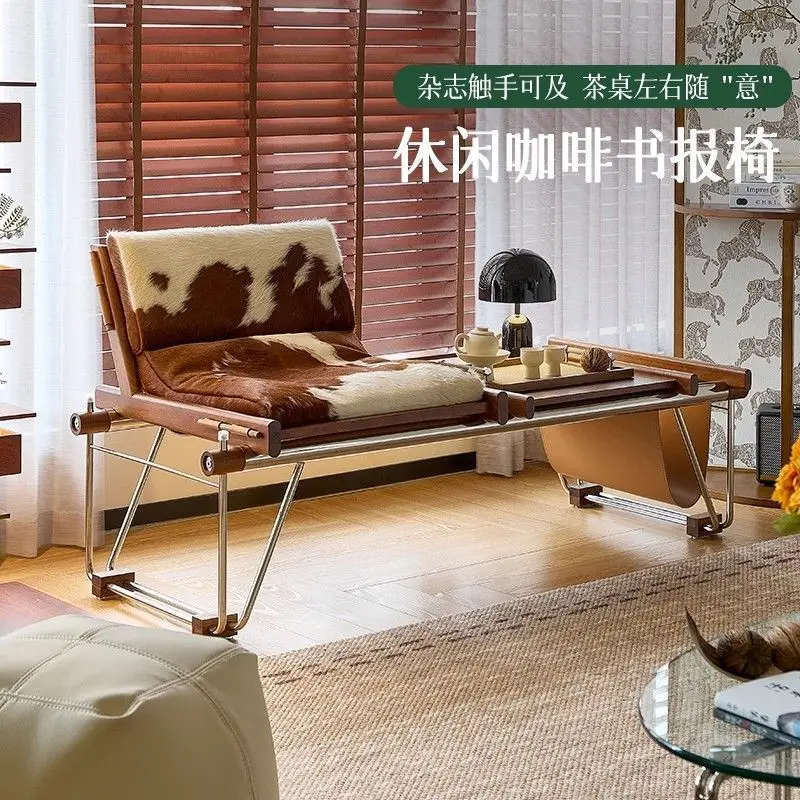 Single sofa chair leisure chair living room balcony small artistic designer bedroom antique