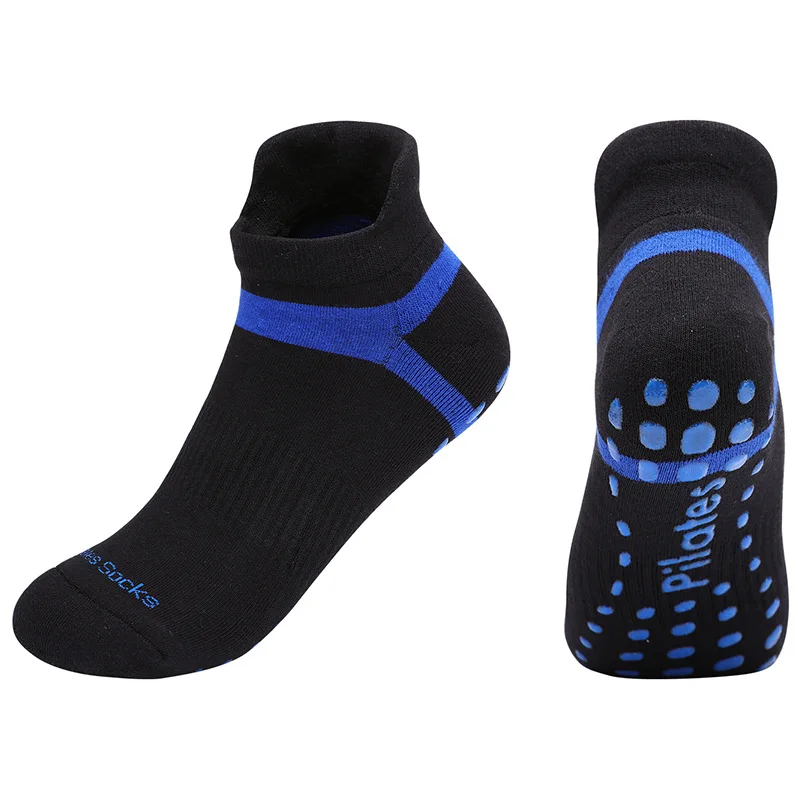 Calcetines deportivos de Yoga para mujer y hombre, medias de algodón Terry antideslizantes de compresión para Fitness, gimnasio, baile, patio de juegos, tobillo