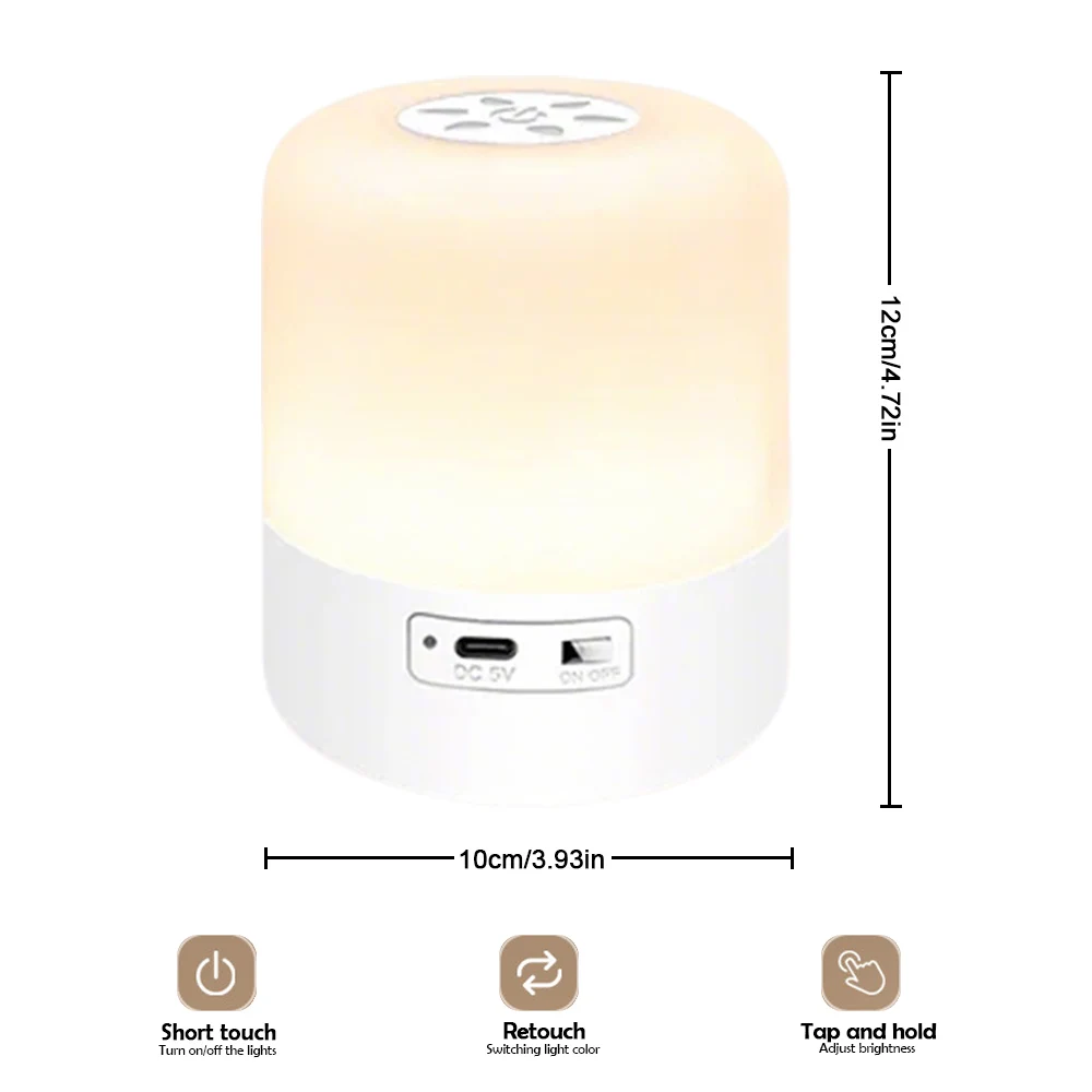Multi-function Baby Portable Night Light USB Rechargeable Adjustable Brightness Bedroom Bedside Lamp Emergency Light With Handle
