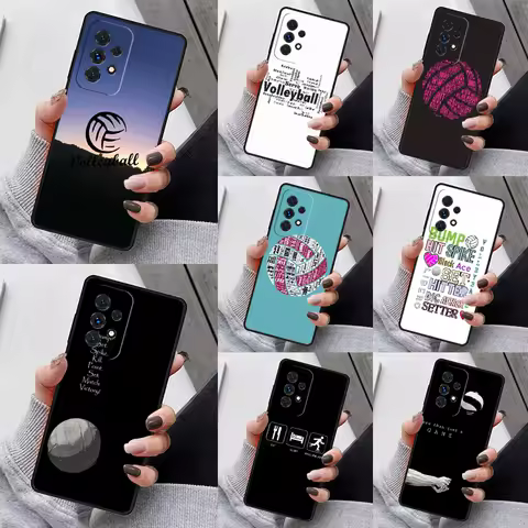Play Volleyball Ball Phone Case For Samsung Galaxy S23 S21 S20 FE S24 S22 Ultra Note20 S10 S9 S8 Plus A40 A52 A12 A13 A53