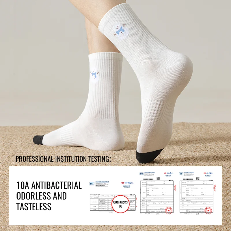 MiiOW Long Staple Pure Cotton Socks Winter Men Teens Athletic Sports Socks Long Crew Sock Moisture Wicking Anti Odor Warm Sock