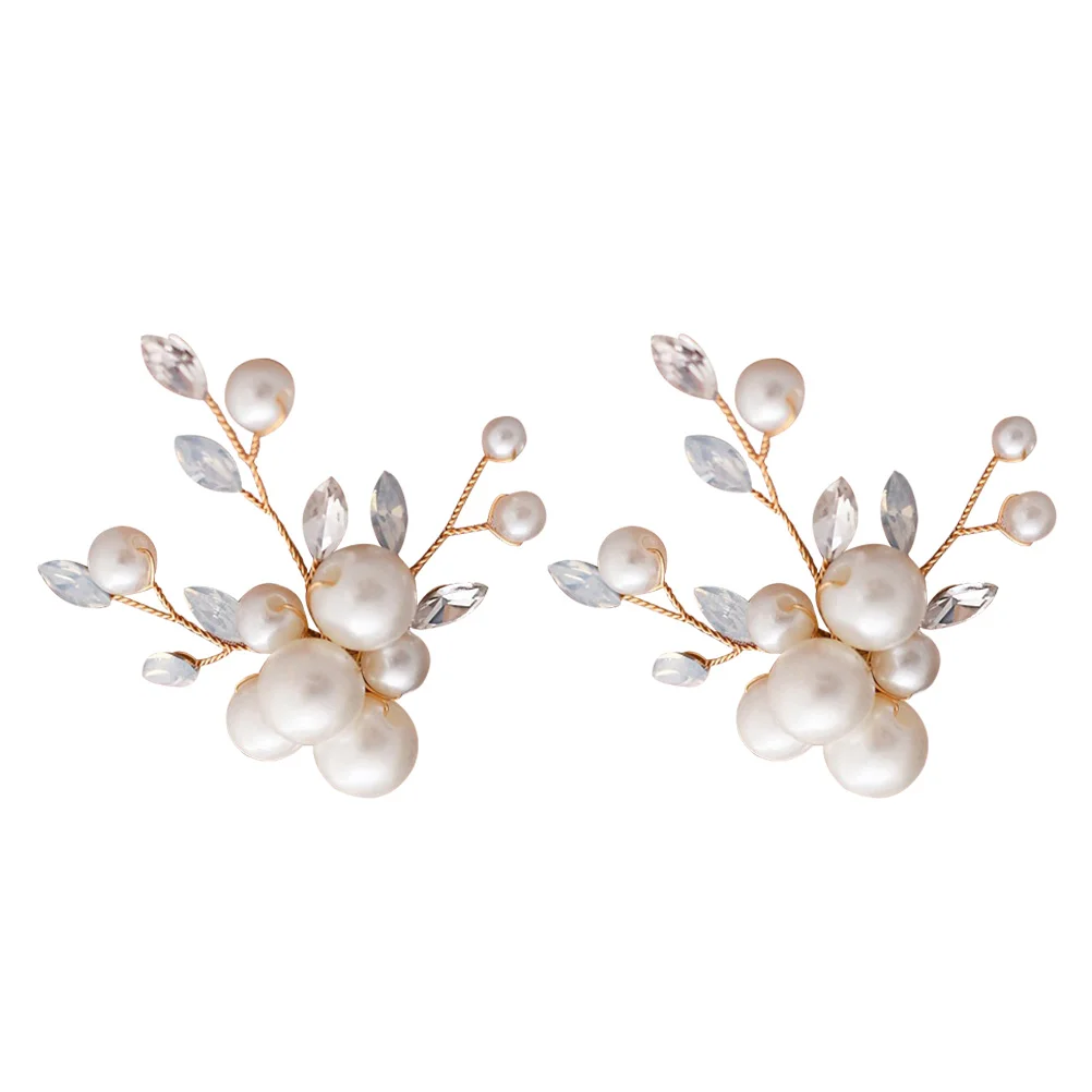 

Shoe Buckle Flower Decor Clips Pearl Shoes Buckles Decorative Supplies Wedding Flowers Decorate Bride