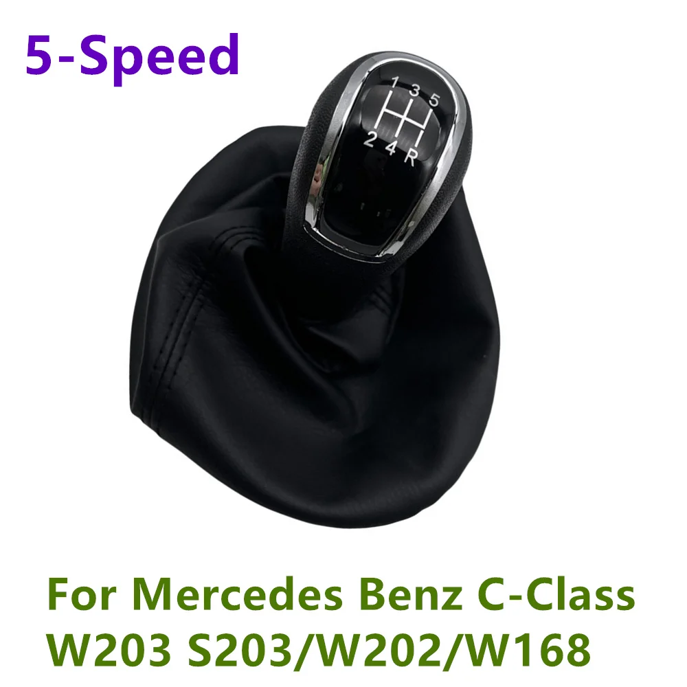 High Quality 5 Speed Car Shift Gear Knob Shifter For Mercedes Benz C-Class W203 S203/W202 BJ (1993-2001)/A-Class W168 Auto Parts