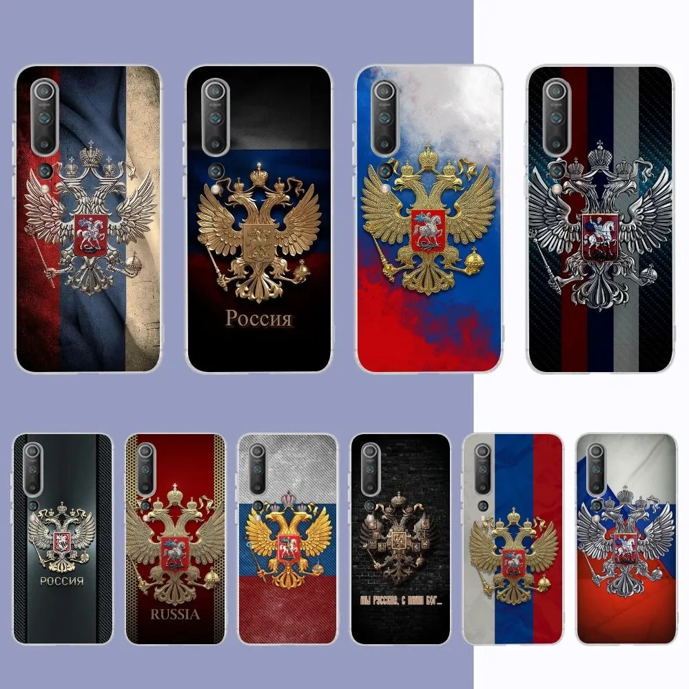 Russia Coat Of Arms Eagle Flag Phone Case for Samsung S21 A10 for Redmi Note 7 9 for Huawei P30Pro Honor 8X 10i Cover