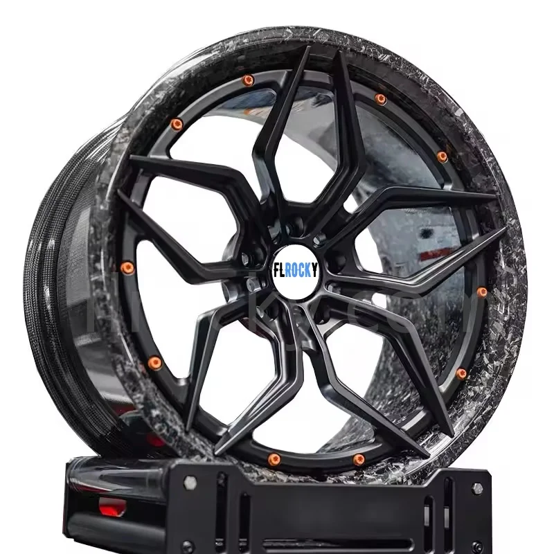 

Flrocky Custom Luxury Monoblock Deep Concave Carbon Fiber Alloy Car Wheel for 5x114.3 5x120 5x130 Rims