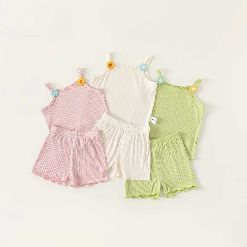 

Youbao children's clothing suspender baby girl treasure set ins girls summer thin suspender baby top two-piece set