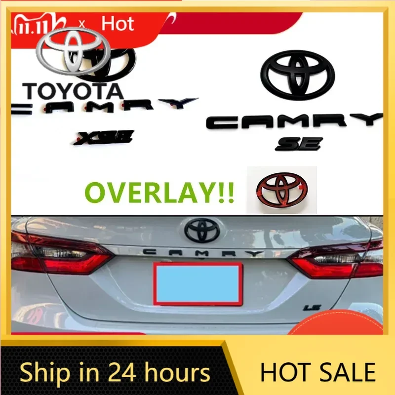 

Наклейки для автомобилей Toyota 2026: Новые колпаки на диски из АБС-пластика с черным логотипом, комплект накладок-эмблем для Toyota 2026