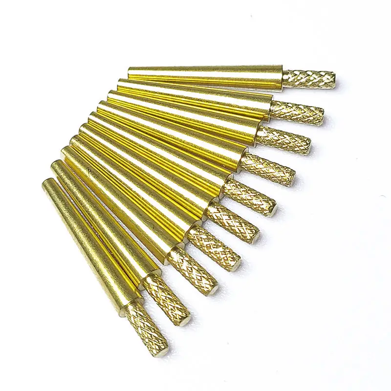 100pcs Brass Locating Pins for Denture Base Dental Nail Pins with Grooves Plaster Nails Articulator Mounting Plates Nails