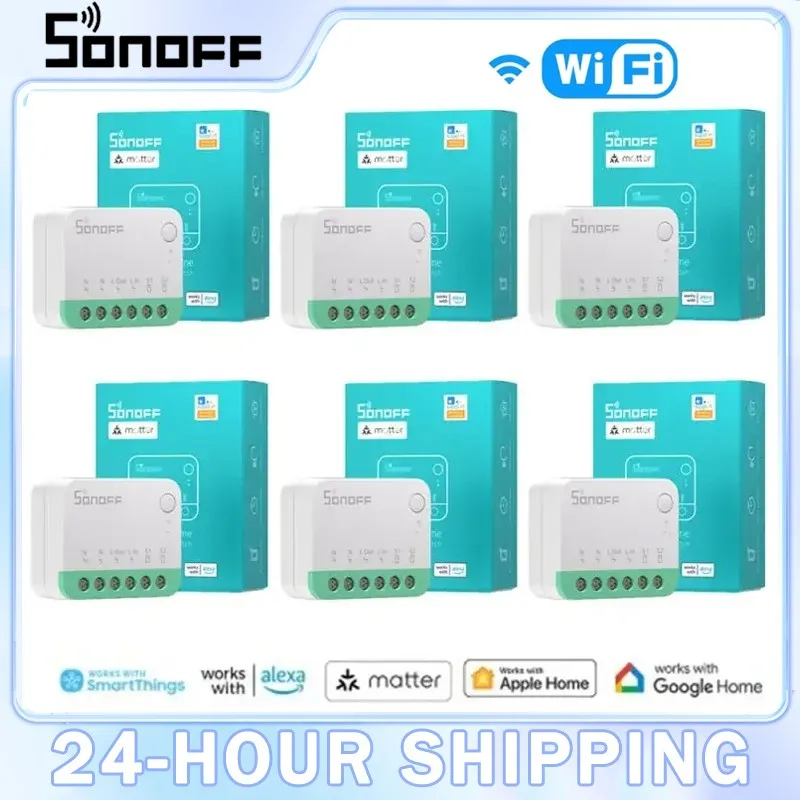 

SONOFF 1-20 шт. MINIR4M мини Экстремальный Wi-Fi переключатель для умного дома отсоединение реле материя через eWeLink Голосовое управление Alexa Google Home