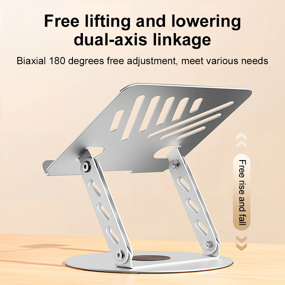 360° Rotating Laptop Stand Adjustable Foldable Anti-slip Computer Holder Computer Desk Bracket For Laptop Tablet Under 17inch