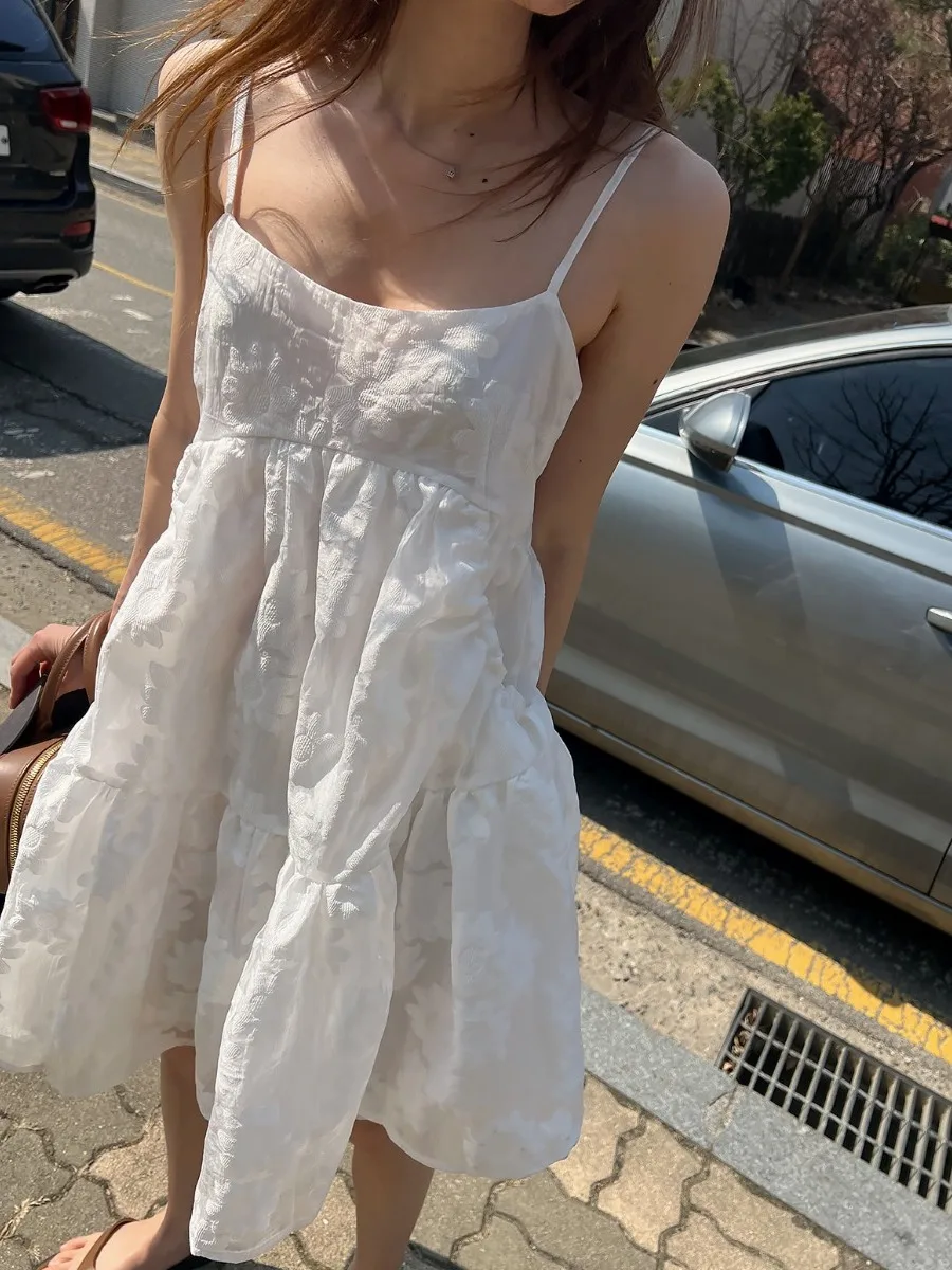 Chique zomer nieuwe zoete anti-aging zware borduurwerk ontwerp losse maxi rok strapl Dr dames faionable Ele Sle