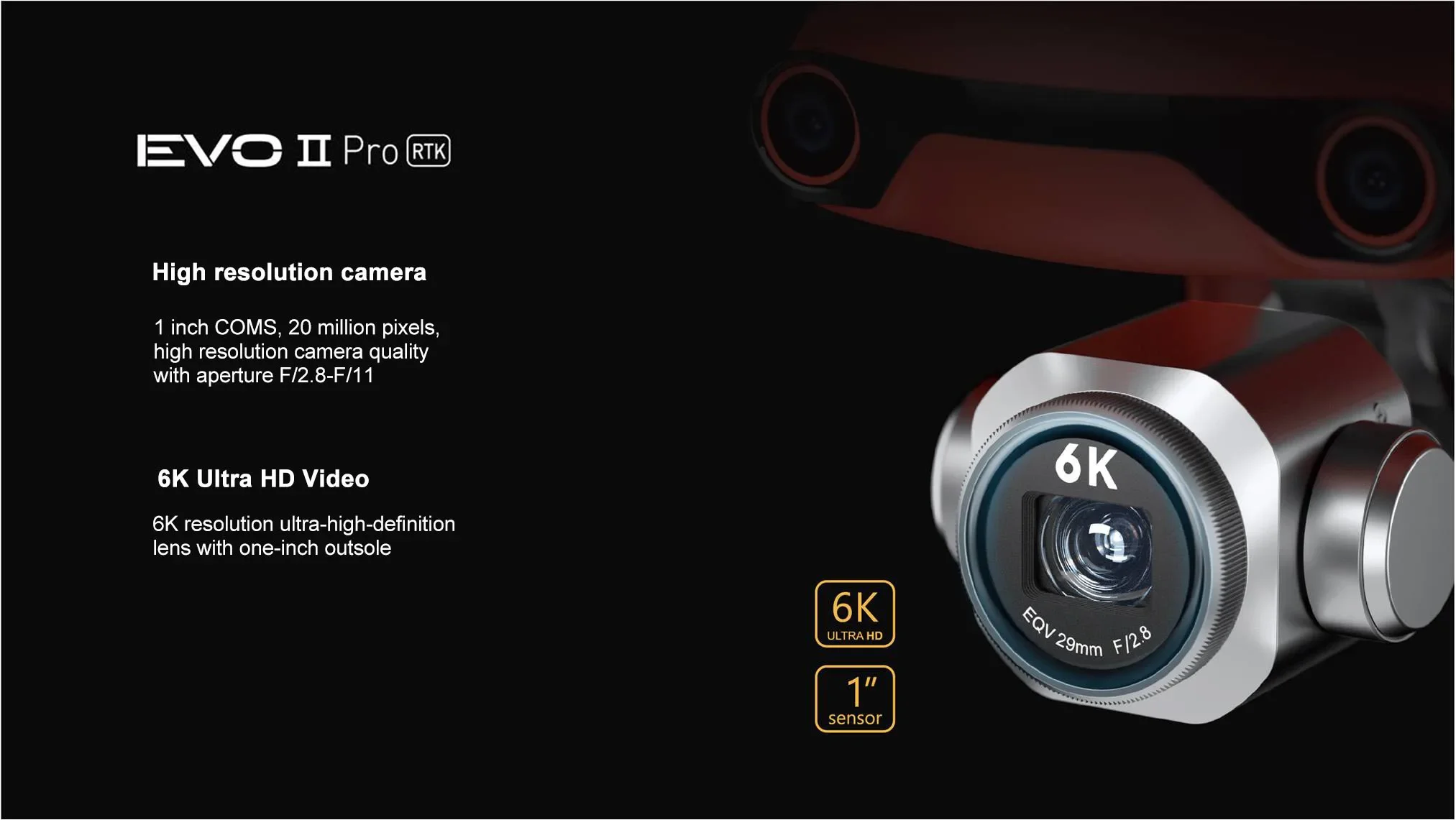 Autel Robotics EVO 2 Pro RTK Surveying Remote Control Mapping 6K High Range Professionnel