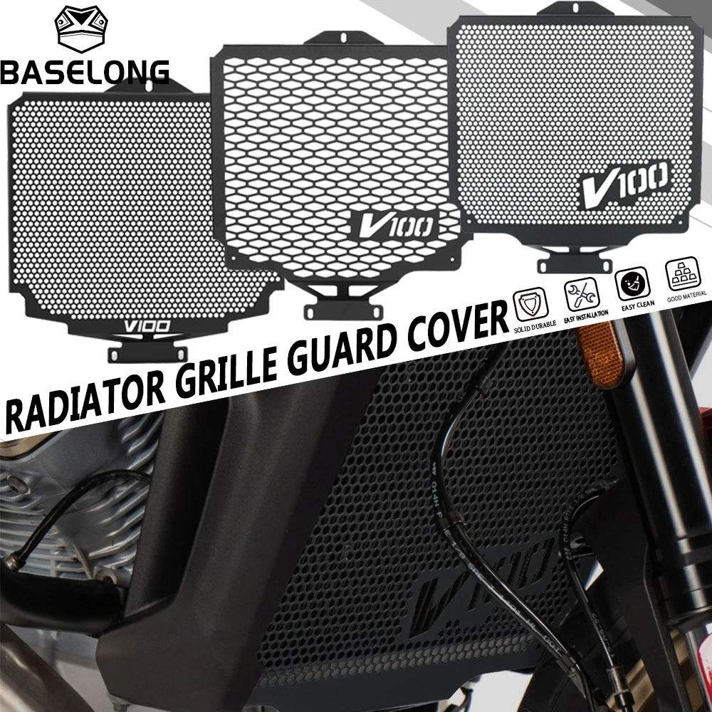 For Moto Guzzi V100 Mandello V100 S 2022-2023-2024-2025 Motorcycle Accessories Aluminum Radiator Grille Guard Cover Protection