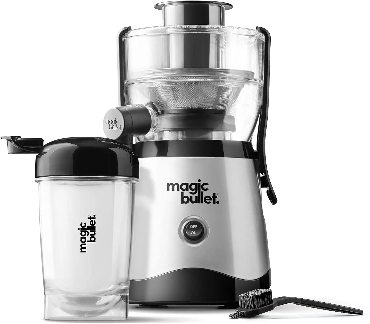 Mini Juicer Met Beker, Zwart En Zilver