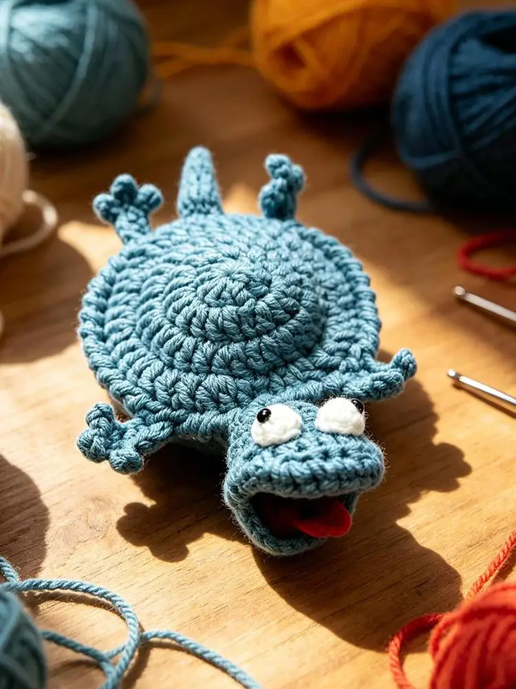 Animal Crochet Cup Coaster Handwoven Finished Coffee Mat Creative Desk